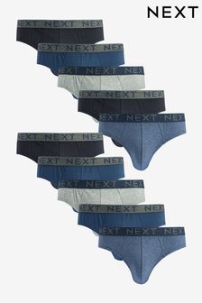 أزرق - حزمة من 10 - سروال داخلي غني بالقطن (C62339) | 228 ر.ق