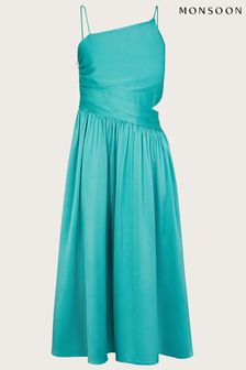 Monsoon Green Satin Cut Out Prom Dress (C62521) | R1,098 - R1,196