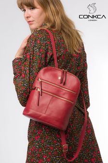 Красный - Кожаный рюкзак Conkca Francisca (C62565) | €78