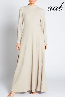 Aab Nude Textured Maxi Dress (C62576) | 361 QAR