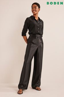 Boden Black High Rise Palazzo Trousers (C62630) | €96