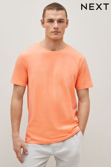 Pomarańczowy - Standardowy - Koszulka Essential z okrągłym dekoltem (C62641) | 47 zł