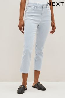 Righe blu - Jeans slim corti (C62736) | €25