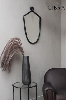 Libra Black Lois Rustic Harp Wall Mirror With Loop Detail (C62769) | ₪ 698
