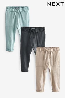Bleu/bleu marine/ciment - Pantalon de jogging 3 Lot légères (3 mois - 7 ans) (C62784) | €23 - €28