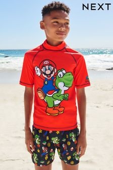 Red Mario Rash Vest (3-16yrs) (C63014) | $22 - $33