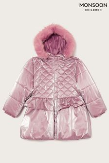 Monsoon Pink Iridescent Padded Coat (C63098) | ₪ 298 - ₪ 345