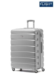 Silber - Flight Knight Check-in Großer, bedruckter Hartschalenkoffer mit 4 Rollen (C63235) | 125 €