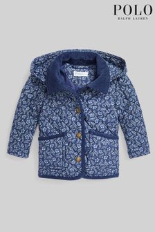 Polo Ralph Lauren Baby Blue Floral Hooded Jacket (C63432) | €185
