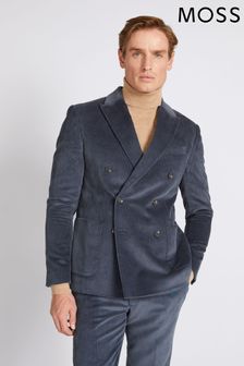 Moss Bros Slim Fit Teal Corduroy Suit: Jacket (C63484) | €164