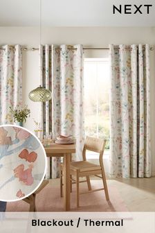 Multi Isla Floral Print Blackout/Thermal Curtains
