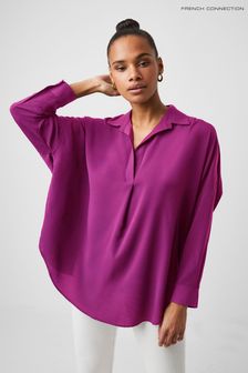 French Connection Purple Crepe Light Popover Shirt (C64190) | 65 €