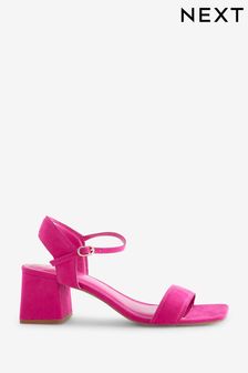 Pink Extra Wide Fit Forever Comfort® Simple Block Heel Sandals (C64227) | €16