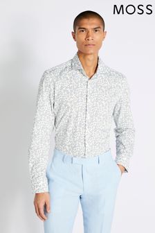 Moss Tailored Fit Blue Ditsy Floral Shirt (C64238) | 81 €