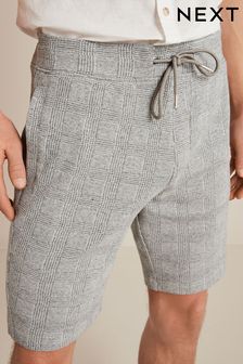 Grey Check Jersey Shorts (C64357) | 60 zł
