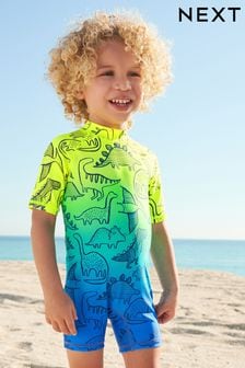 Dip Dye Dinosaur Sunsafe All-In-One Swimsuit (3mths-7yrs) (C64376) | TRY 276 - TRY 368