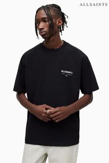 AllSaints Black Underground Crew T-Shirt (C64904) | Kč2,180