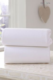 Clair De Lune White Cot Fitted Sheet