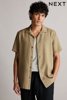 素色 - 華夫格織紋短袖襯衫 (C65234) | NT$1,150