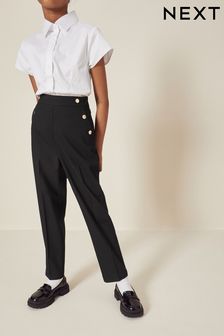 Black Senior Tapered Gold Snap School Trousers (9-18yrs) (C65358) | €5 - €7