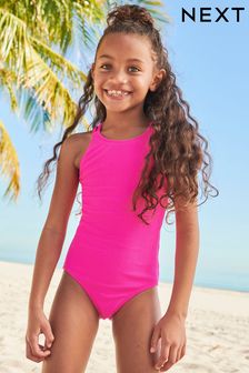 Pink Textured Swimsuit (3-16yrs) (C66009) | 85 zł - 116 zł