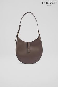 Lk Bennett Barbara Brown Leather Hobo Shoulder Bag (C66030) | MYR 1,493