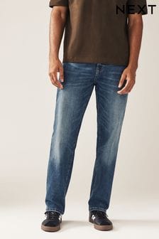 Blue Wash Straight Fit Classic Stretch Jeans (C66081) | $51
