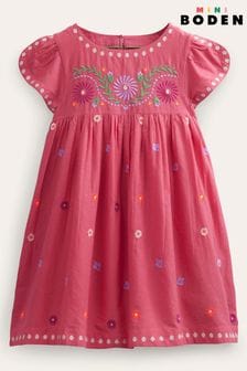Boden Pink Embroidered Texture Dress (C66141) | kr524 - kr595
