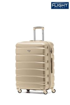 Flight Knight Champagne Medium Hardcase Lightweight Check In Suitcase With 4 Wheels (C66146) | HK$617