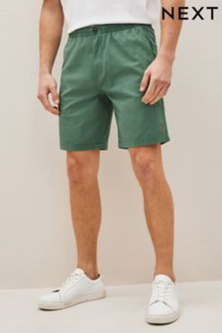 Verde - Cintura elástica - Pantalones cortos chinos eláticos (C66174) | 21 €