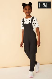 F&F Black White TENCEL™ Jumpsuit And T-Shirt Set (C66308) | €20 - €25