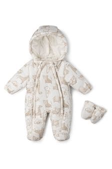 Rock A Bye Baby Boutique Cream Animal Print Padded Snowsuit (C66330) | 46 €