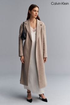 Calvin Klein Natural Textured Wool Mix Coat (C66338) | 779 €