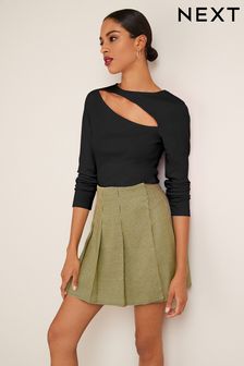 Yellow/Black Dogtooth Check Mini Skirt (C66623) | €15