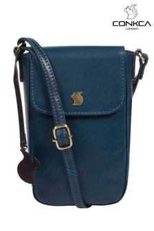Синий Snorkel - Кожаная сумка для телефона с длинным ремешком Conkca Buzz (C66839) | €52