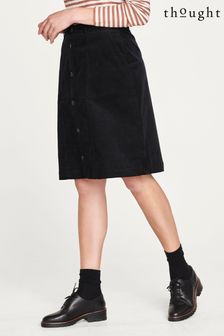 Thought Alani Organic Cotton Cord Black Skirt (C67091) | €77