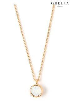 Orelia London 18K Gold Swarovski Ditsy Necklace in White Opal (C67384) | kr325