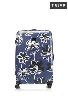 Tripp Large Blue And White Lily Four Wheel Suitcase (C67441) | €104