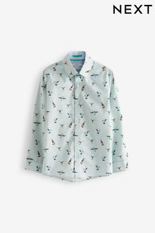 Blue Kingfisher Printed Shirt (3-16yrs) (C67598) | 14 € - 19 €