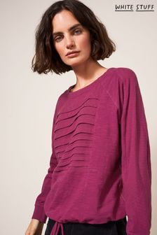 White Stuff Pink Inca Jersey Mix Top (C67895) | €30