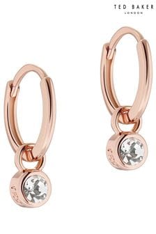 Ted Baker Rose Gold Tone SINALAA: Crystal Huggie Earrings (C67981) | AED179
