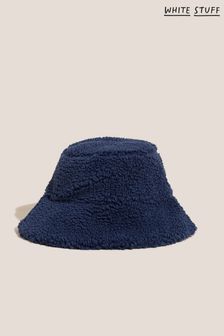 Modrý obojstranný kožušinový klobúk White Stuff (C68074) | €20