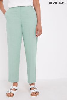 JD Williams Mint Green Linen Tapered Trousers (C68126) | €48