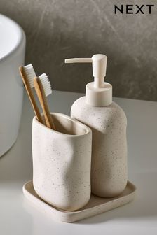 Set of 3 Natural Dispenser Tidy and Tray (C68202) | €15
