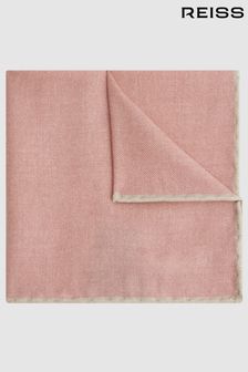 Reiss Rose Melange Halley Wool-Silk Blend Pocket Square (C68330) | 291 SAR