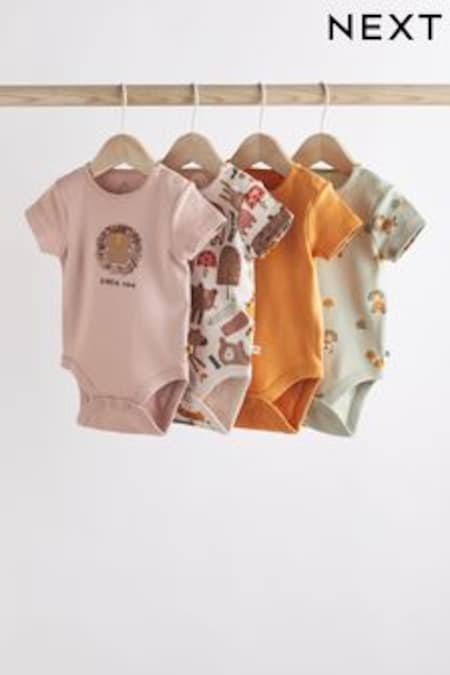 Multi Baby Short Sleeve Bodysuit 4 Pack (C68519) | $31 - $35