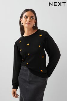 Weicher Pullover mit herbstlichem Kürbisdesign (C68537) | 34 €