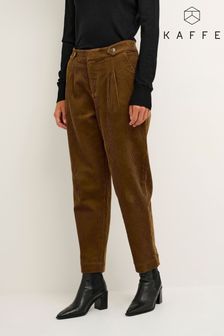Kaffe Brown Evin Corduroy Tapered Trousers (C68563) | €89