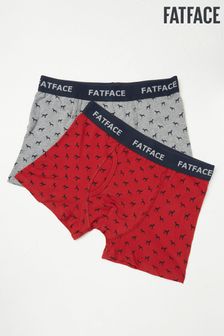 Fat Face Red Dog Boxers 2 Pack (C68586) | $32