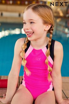 Rose - Maillot de bain sport (3-16 ans) (C68716) | €9 - €14